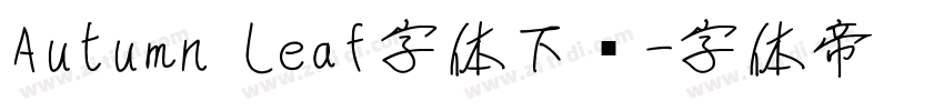 Autumn Leaf字体下载字体转换